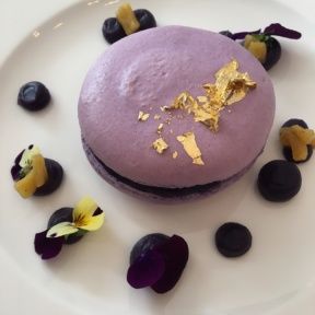 Gluten-free macaron dessert from The Belvedere at The Peninsula Beverly Hills